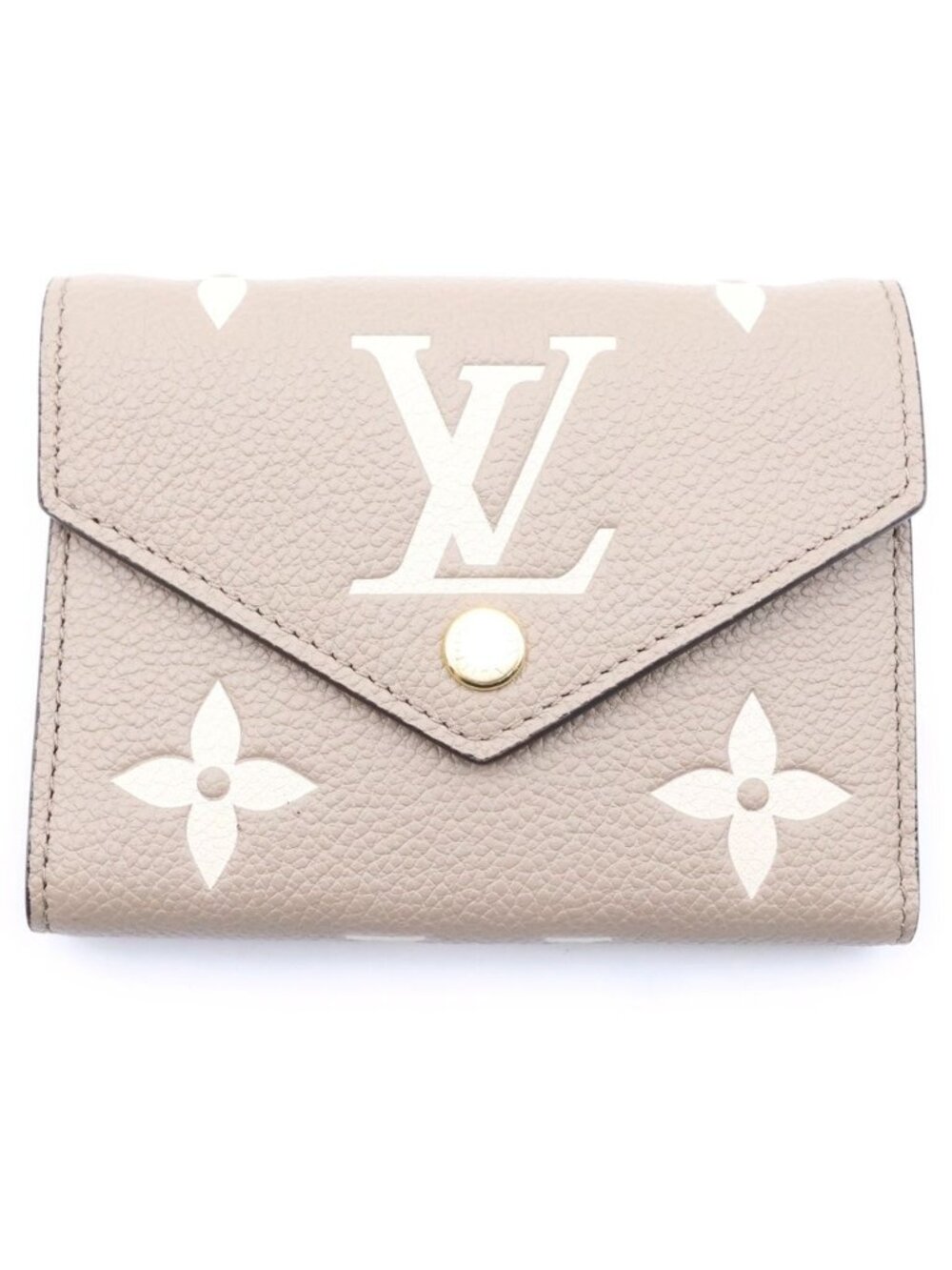 Louis Vuitton Monogram Empreinte Portefeuille Victorine Trifold Wallet Bicolor